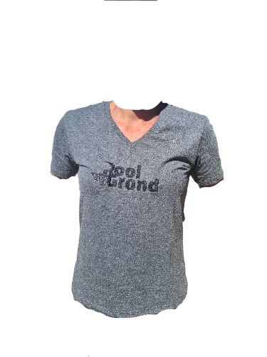 Ladies Slim Fit V-Neck T-Shirt Grey