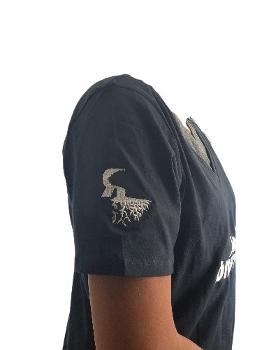 Ladies Slim Fit V-Neck T-Shirt Navy