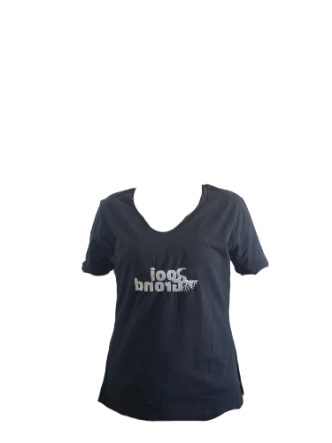 Ladies Slim Fit V-Neck T-Shirt Navy